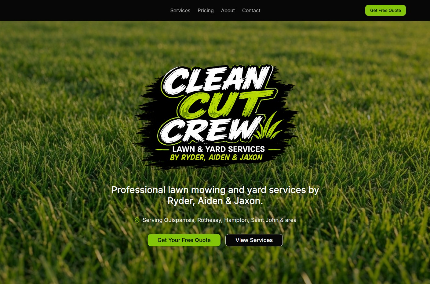 Clean Cut Crew website screenshot